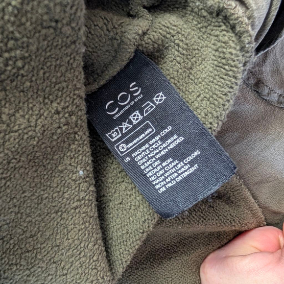 COS Olive Green Mock Neck Sweatshirt - Large - Picture 4 of 8